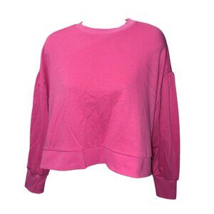 Cabana By Crown & Ivy Womens Pink Pullover Sweatshirt XL Relaxed Fit Long Sleeve